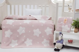 L'essentiel linge de maison Manta para bebé Star - Light Pink